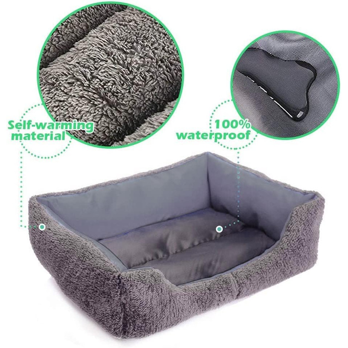 Килимок для собак Powerking: м'який, миючий, для собак, цуценят, сон та невеликих домашніх тварин (Світло-сірий)