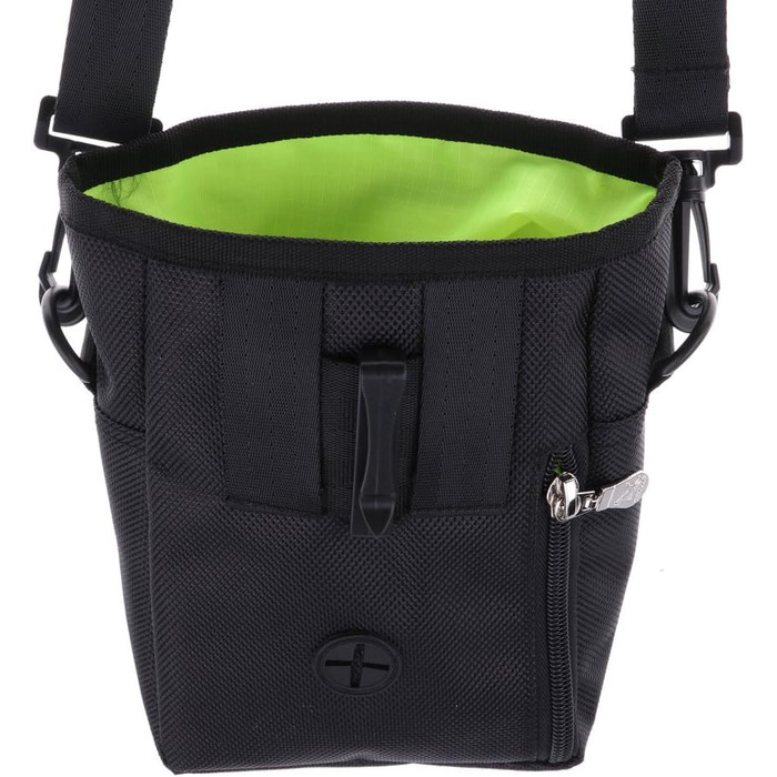 Сумка для корму для собак D DOLITY | Лежачка для дресирування собак | Сумка для ласощів з плечовим ременем | Сумка для перекусів для собак, для активного відпочинку на вулиці - Чорна