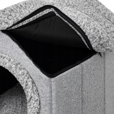 Тепла будка для собак з хутряним підкладкою та подушкою, середній розмір R5 60x70 см