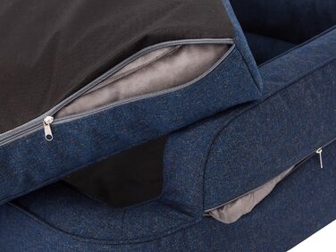 Ліжко для собак та котів, м'яке, знімний чохол, корзина, крісло-ліжко, XXL (117x79 см), Navy Blue