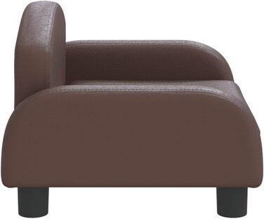 Ліжко для собак та котів, м'яке, зручне, з штучної шкіри, 50x40x30 см, коричневе