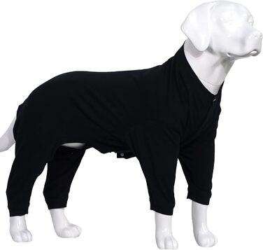 Комбінезон для собак Lovelonglong з чистої бавовни, 4 лапи, для великих та середніх собак, розмір XXL, зелений (XXL (середня собака ~27 кг), чорний)