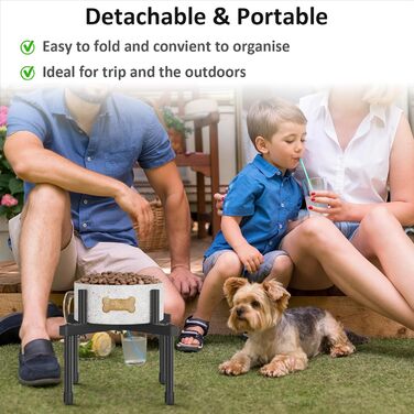 Підставка для води для собак Jane Eyre, регульована, для великих та середніх порід, антиковзна, M-STEEL