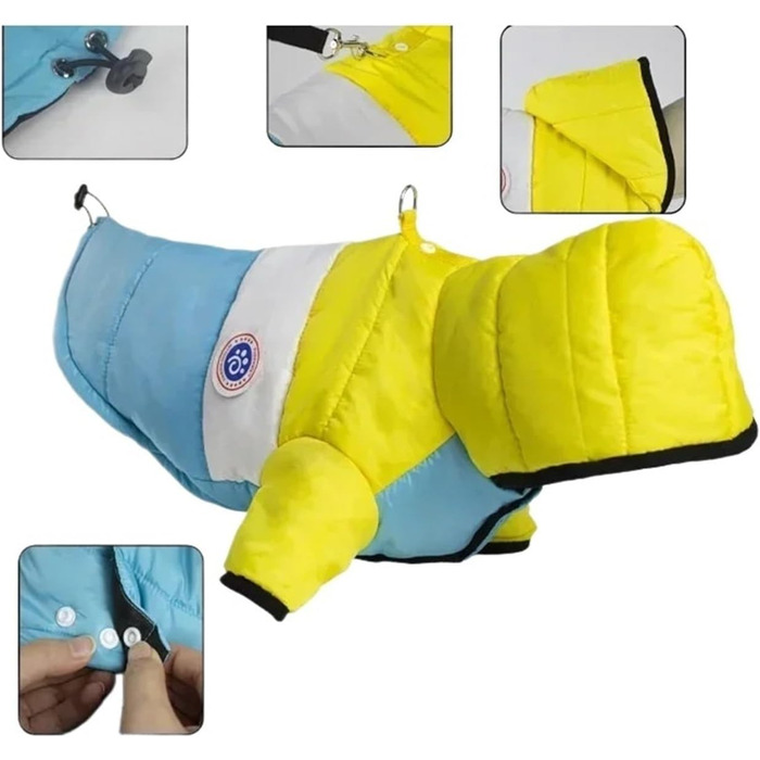 Зимова куртка для собак з бавовни, теплий одяг для цуценят, маленьких та середніх собак, котів, чихуахуа, бульдога, мальтізу (колір коричневий, розмір XL)