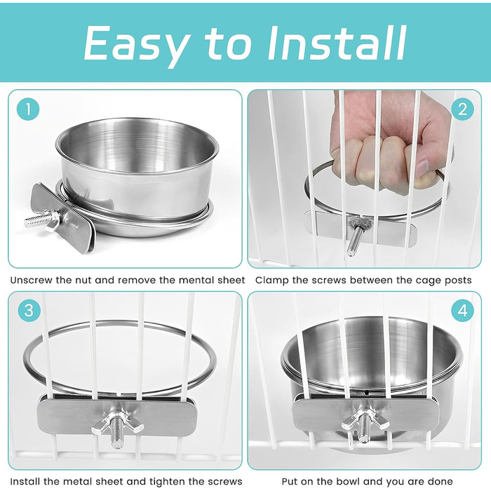 Годівниця та миска для гризунів та птахів Vogelkäfig-Futterstation, 2 шт.