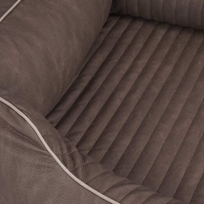 Ортопедичне ліжко для собак Knuffelwuff Tampa з лазерного тиснення з штучної шкіри XXL, 120 x 85 см, коричнево-сірий