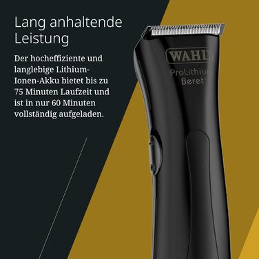 Набір для стрижки волосся Wahl Stealth Beret - бездротовий, для створення контурів, чорний