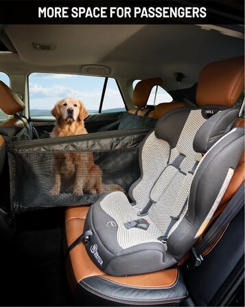 Захисний чохол на автокрісло для собак великих порід, жорстка підкладка, розширення заднього сидіння, водовідштовхуючий, антиковзний, для авто/SUV