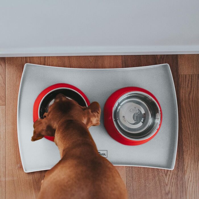 Тарілка для їжі HUNTER Melamin, червона, 160 мл, з нержавіючої сталі, неслизька, стійка до подряпин та ударів, легко миється, придатна для миття в посудомийній машині