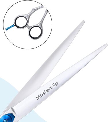 Професійна вигнута ножиці Masterclip Essentials для лівшів, 19,1 см, з високоякісної нержавіючої сталі