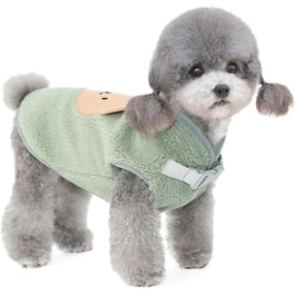 Теплий зимовий пуловер для собак маленьких порід (до 2.5 кг), зелений, розмір M