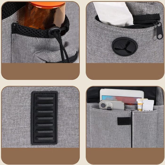 Рюкзак для котів та маленьких собак | Транспортна сумка для домашніх тварин, дихаюча, розкладна, для подорожей, прогулянок, сірого кольору з зеленими вставками