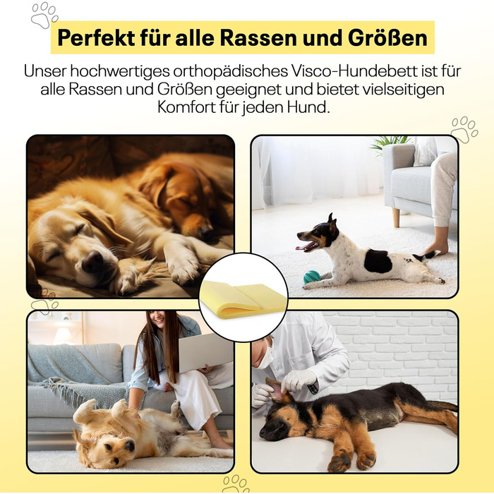 Ортопедичне ліжко для собак Best For Pets: миється, з віскоеластичної піни, з пам'яті ефекту, складне, 85x65x4 см