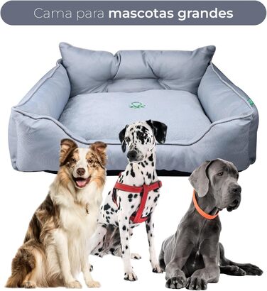 Benetton Hundebett для середніх собак, сірий, 90 см, ергономічне, з поліестеру, придатне для прання