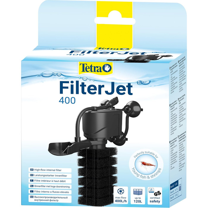 Tetra FilterJet 400 - потужний внутрішній фільтр для акваріума з насиченням киснем, фільтр для акваріумів до 120л