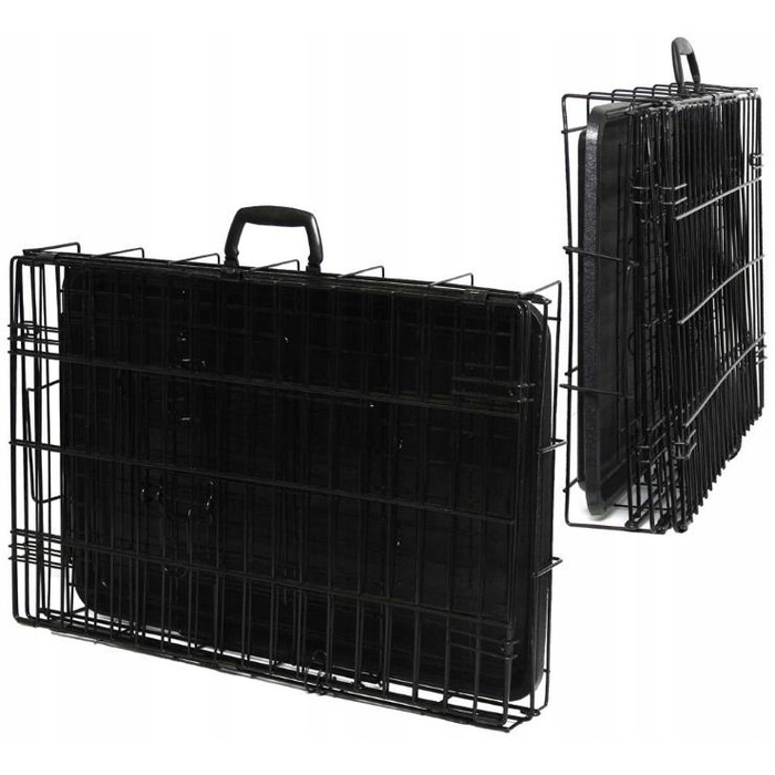 Клітка зі сталі з порошковим покриттям Ender для великих порід собак, 76 x 120 x 82 см