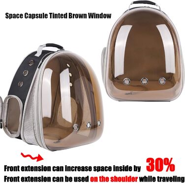 Рюкзак для кота, переноска для тварин до 9 кг, з переднім розширенням, прозора сумка-кокон для котів, кроликів та цуценят