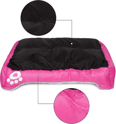 Крісло-ліжко для собак Lucky 70см, рожеве: м'яке та зручне, для середніх собак, можна прати