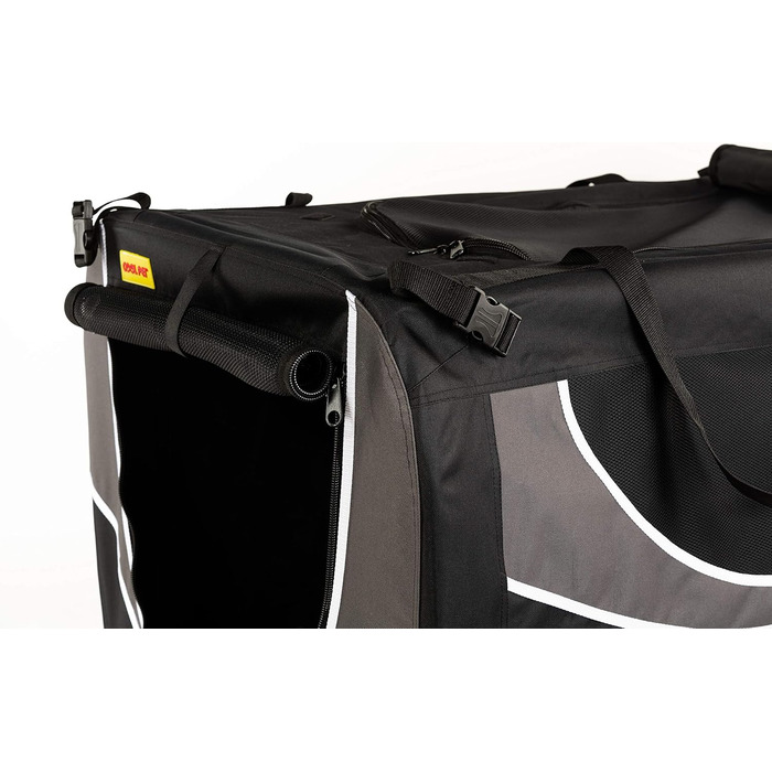 Транспортна переноска для собак CoolPet Box, 82x59x59 см, чорна. Складана переноска-будка для собак, автобокс, клітка для перевезення