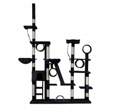 Стельовий кігтеточка-гігант Animel: висока вежа зі стовпчиком, лежаком та килимками для дряпання (висота понад 220 см)