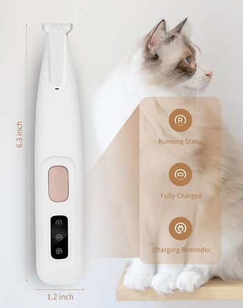 Професійний триммер для собак та котів PawTrim Pro: безшумний, акумуляторний, з LED-підсвічуванням, вологостійкий, бездротовий. Ідеально для обрізки подушечок лап, зони навколо очей.