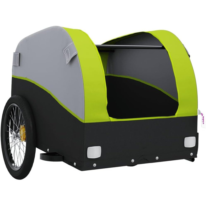 Причіп для велосипеда: вантажний, для собак, чорно-зелений, 30 кг, сталь, для щоденного транспортування, універсальний, легко монтується