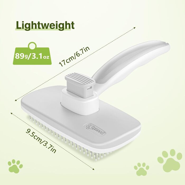 Перукарська щітка Pecute для собак та котів: видаляє підшерстя, масажна, самоочисна, для короткошерстих порід