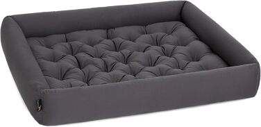 Ортопедичне ліжко для собак середнього розміру - ліжко з знімним матрацом, прання до 95°C, сушка в сушильній машині, стійке до подряпин та укусів, Made in Germany (XXXL - 110x100 см, Антрацит)