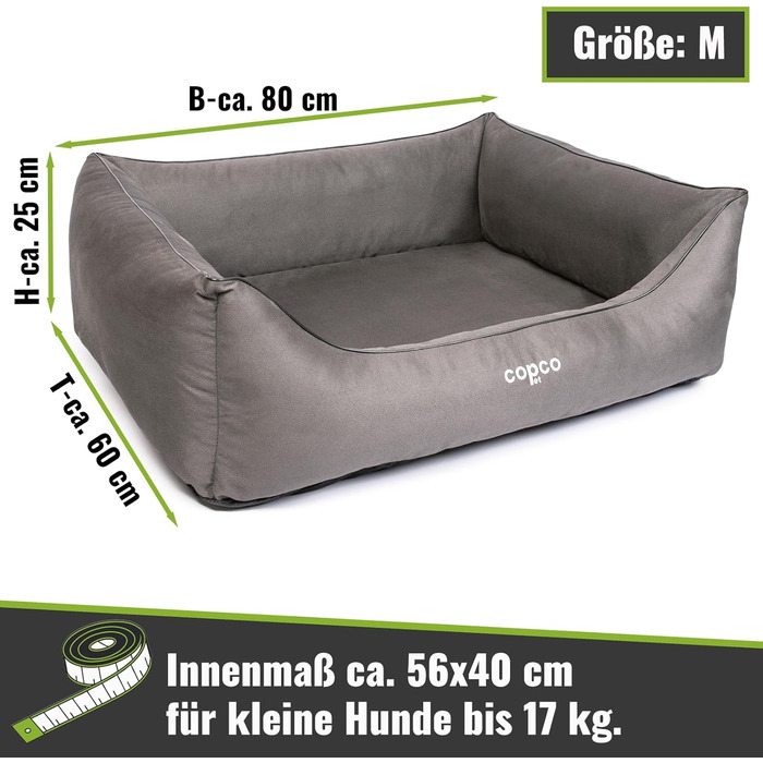 CopcoPet лежанка для собак великих порід, XXL, з штучної шкіри, антиковзаюча, ортопедична, 110 x 90 см