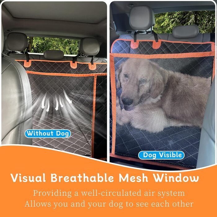 Захисний чохол на сидіння автомобіля для собак, великих порід, водонепроникний, стійкий до подряпин, з кишенями та сіткою, антиковзаючий, для подорожей