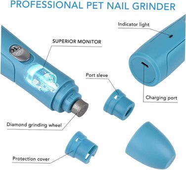 Електричний триммер для когтів Beavorty - для собак та котів. Триммер та пилка 2-в-1. Тиха робота, без вібрації.