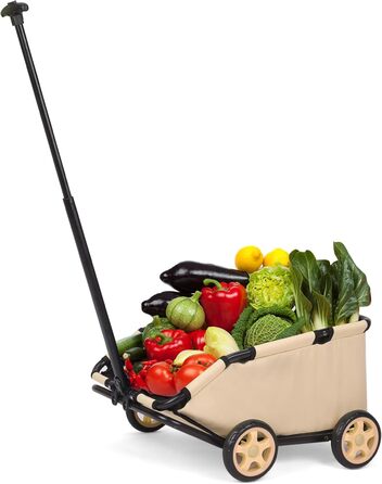 Міні-візок для тварин, складаний універсальний візок для покупок з висувною ручкою, для прогулянок на вулиці, з подушкою та страхувальним тросом, з кишенькою (Хакі)