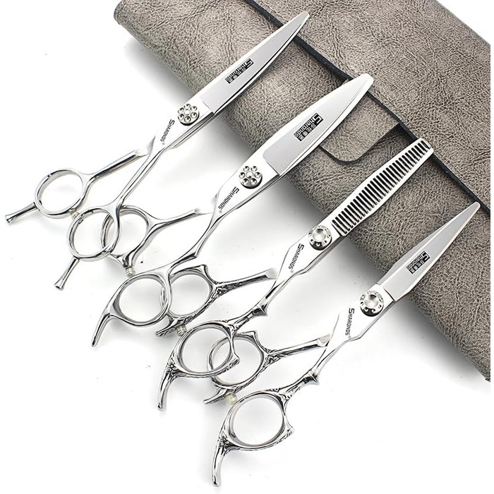 Професійний набір ножиць для стрижки волосся (4 шт.) – професійні ножиці для стрижки, ножиці для розрідження, моделюючі ножиці для перукарів