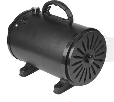 Професійний фен для собак 3200W з 4 насадками, чорний, для грумінгу