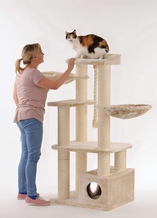 Котячий будиночок Lycce Alice XXL з сизалю, бежевий - для великих котів