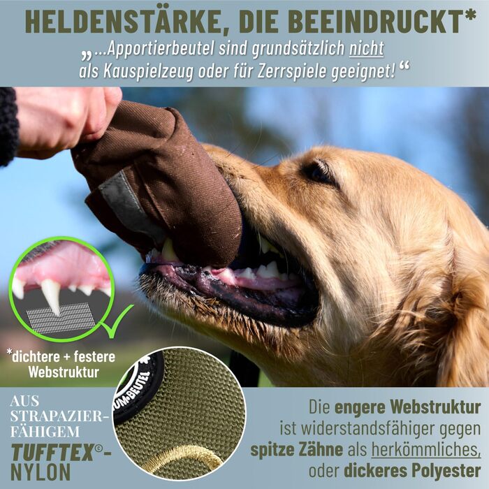 GIZZY® Оригінальний Futterdummy для собак: міцний мішечок для корму для всіх порід | Тренування собак з ласощами | Аксесуари для собак (Зелений)