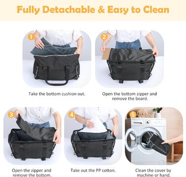 Автокрісло для собак та котів, середньорозмірне, знімний, миючий, з хутром, для цуценят, м'яке та тепле, S (Чорний, Маленький)