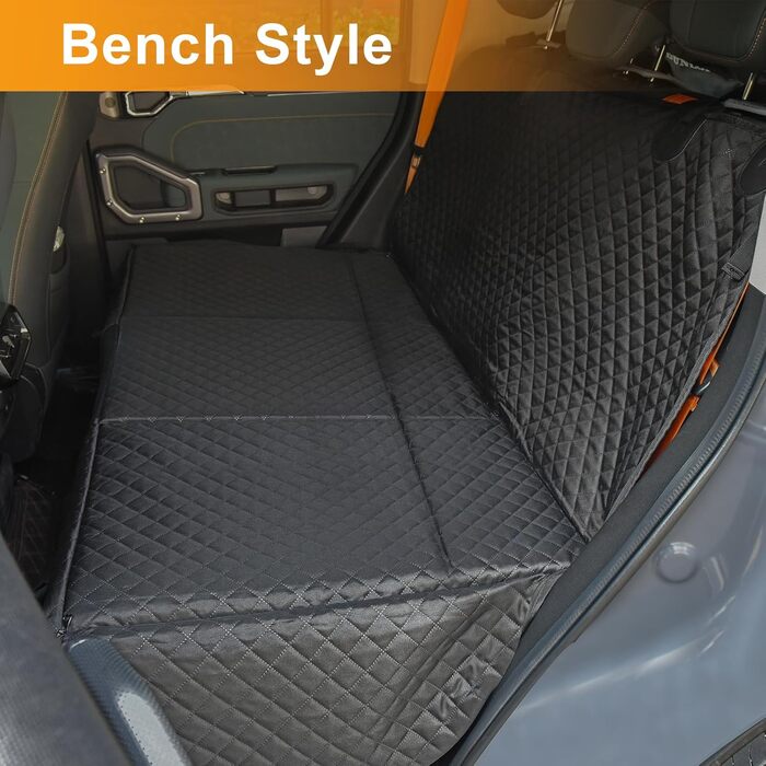 Розширювач для заднього сидіння автомобіля для собак Honest, жорстка підставка, чорний, XL (180 кг)