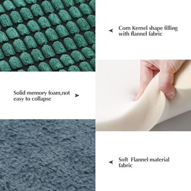 Ортопедичне ліжко для собак BVAGSS, миється, м'яке, тепле, для маленьких, середніх та великих собак, 76x50x4 см, 54x33x4 см, зелене