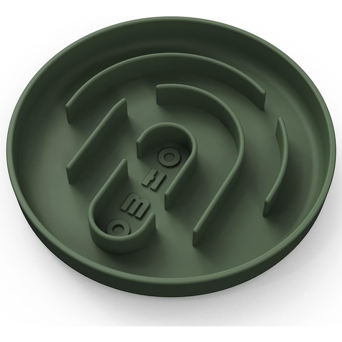 Миска для собак OHMO Anti Schling Napf (Дерево життя), миска для собак та котів, цуценят, запобігає ковтання, проти ковзання, екологічне силікон, світло-зелений (Tarngrün, S-Klassisch)