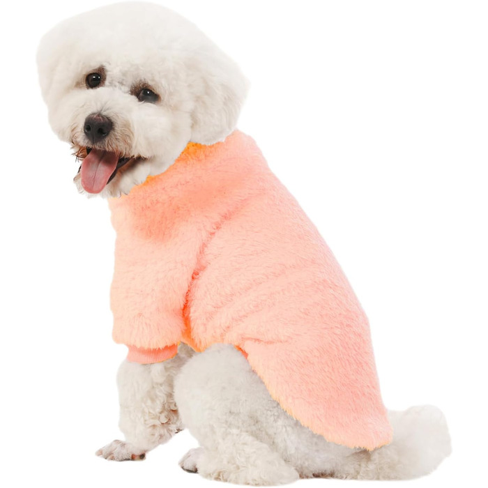 Теплі зимові пуловери для собак, 2 шт. (XXS-XXL), для маленьких собак, дівчаток та хлопчиків, ультрам'який, теплий, зимовий костюм для собак, рожевий + фіолетовий + персиковий