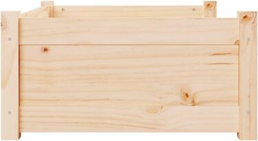 Собаче ліжко біле з масиву сосни, 75.5x55.5x28 см - VidaXL