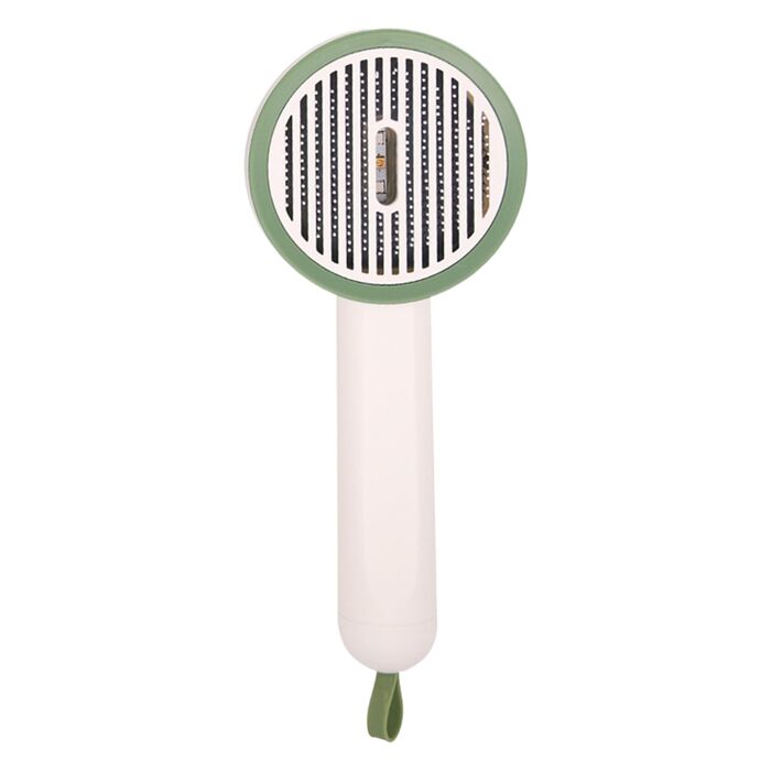 Гребінець для собак та цуценят Slicker від випадання шерсті. Ергономічна гребінець з кнопкою розплутування для щоденного догляду. Білий колір.