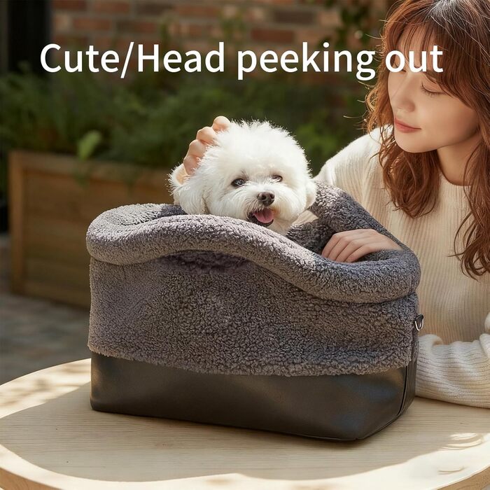 Трагеція для маленьких тварин, водонепроникна та тепла, з ременем безпеки, для собак та котів, сірого кольору