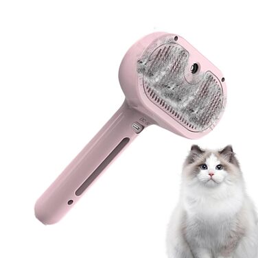 Щітка для собак та котів, акумуляторна, рожева - для догляду за шерстю