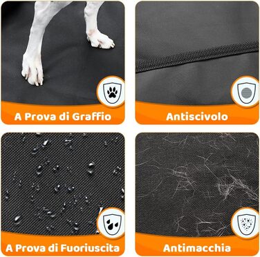 Захисний килимок у багажник для автомобіля, чорний, універсальний, з боковим захистом, для перевезення кормів для тварин