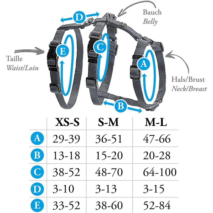 Шлейка безпеки HUNTER VARIO RAPID, паніка-шлейка з додатковим животом, анти-вислизання та регульована, також використовується як класична Y-подібна шлейка, легкі застібки-кліпси, колір: червоний, розмір: M-L червоний M-L