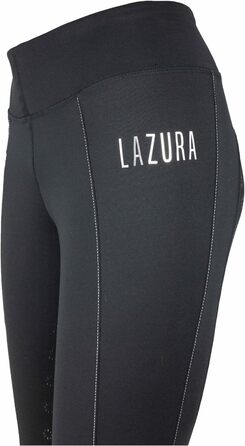 Лазура - зимові рейдінг легінси для жінок та дітей Ліза | термо-легінси для їзди верхи | з силіконовим повним обтиском & кишенею для телефону | дихаючі зимові рейдінг штани | екіпірування для верхової їзди в багатьох кольорах та розмірах 42 Чорний