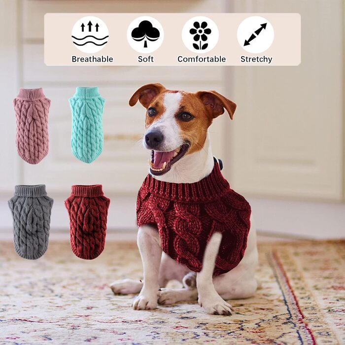 Пуловер для собак на зиму, теплий светр для тварин, зручний ростовний одяг для цуценят, котів та собак різних розмірів (M, сірий)