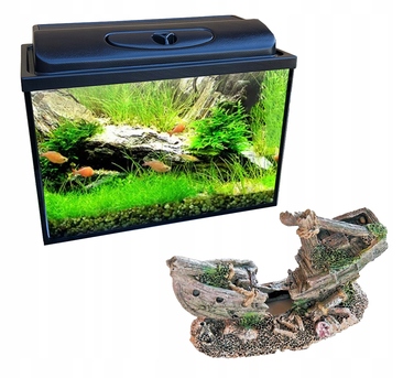 Комплект прямокутного акваріума Wiwal 30 л (40x25x30 см) з кришкою та обладнанням